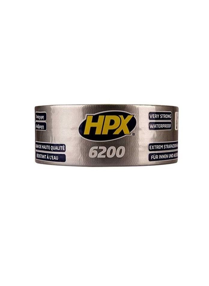 HPX - HPX Very Strong Repair Duct Tape CS5025, 48MMx25M, Waterproof High Quality Hand Tearable Cloth Tougher Tape With High Adhesive Strength For Securing And Repairing Pipes, Tubes, Garden Hoses, Etc - Image 1
