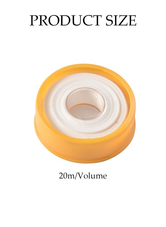 DUNISO 2Pcs Teflon Tape,Thread Seal Tapes,Ptfe Thread Seal Tape,Strong Sealing,Aging Resistance,Fire-Resistant,Suitable for Angle Valve Interface, Faucet Interface, Sink Interface, Sewer Pipe, Water Pipe Interface,200*1.8CM ﻿ - Image 2