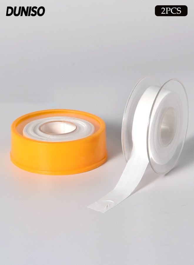 DUNISO 2Pcs Teflon Tape,Thread Seal Tapes,Ptfe Thread Seal Tape,Strong Sealing,Aging Resistance,Fire-Resistant,Suitable for Angle Valve Interface, Faucet Interface, Sink Interface, Sewer Pipe, Water Pipe Interface,200*1.8CM ﻿ - Image 1