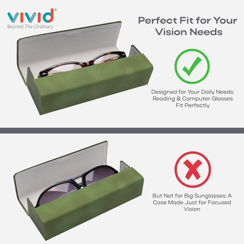 VIVID Vision Unisex Adult Lightweight Eyewear Specs Case Cover | Protect Eye Glasses | Chashma Dibbi | Spectacle Box | Closure - Magnetic | Faux Leather - Image 3