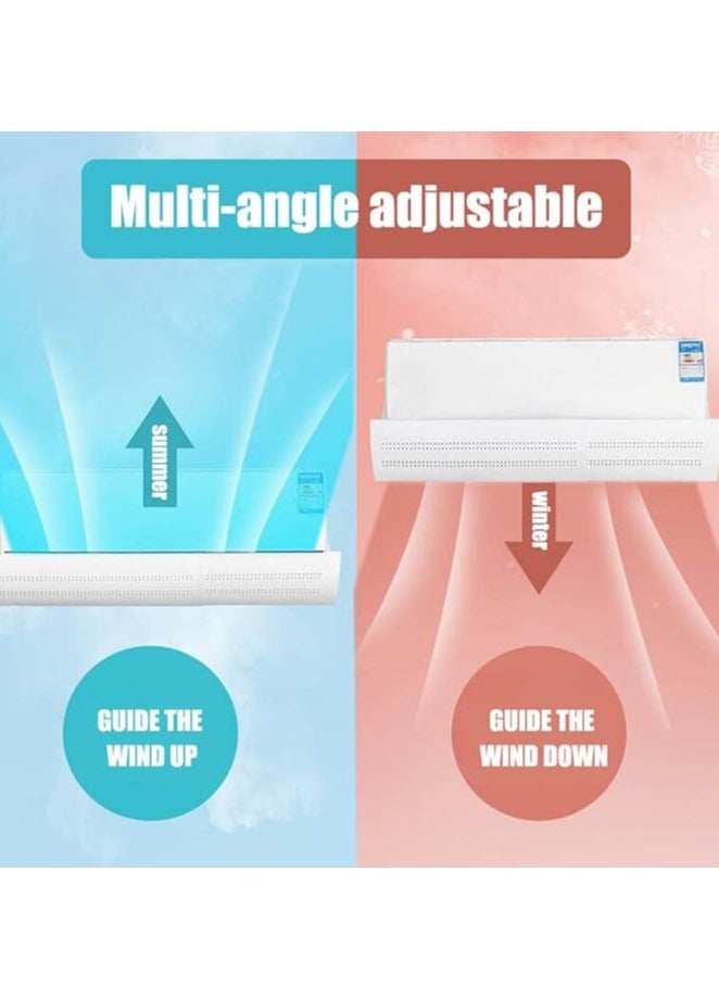 Generic Split Air Flow Deflector Adjustable Air Conditioner Deflecto Universal Air Conditioning Wind Shield  Air Diverter Cover Retractable Anti-Wind Baffles for Home Office（18*56-108CM）A Style  - Image 4