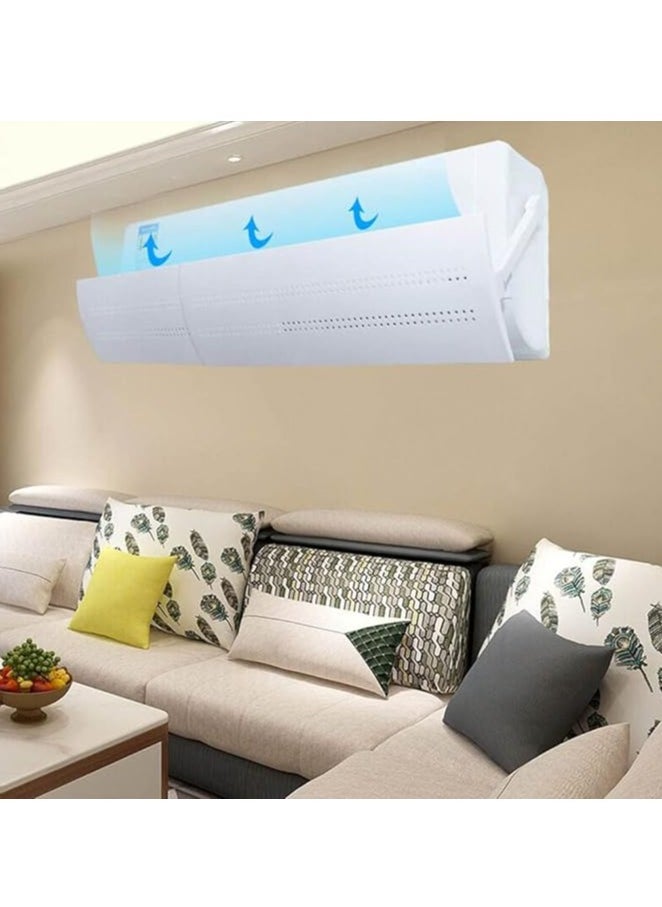 Generic Split Air Flow Deflector Adjustable Air Conditioner Deflecto Universal Air Conditioning Wind Shield  Air Diverter Cover Retractable Anti-Wind Baffles for Home Office（18*56-108CM）A Style  - Image 3