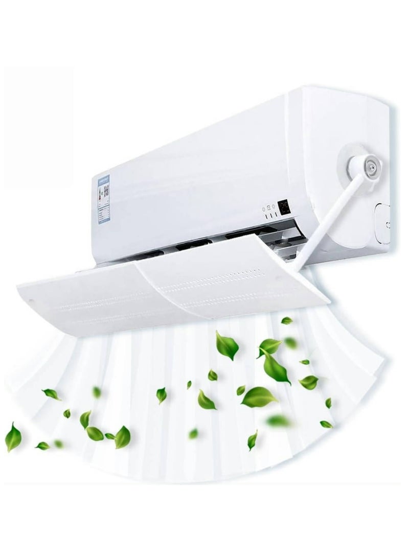 Generic Split Air Flow Deflector Adjustable Air Conditioner Deflecto Universal Air Conditioning Wind Shield  Air Diverter Cover Retractable Anti-Wind Baffles for Home Office（18*56-108CM）A Style  - Image 1