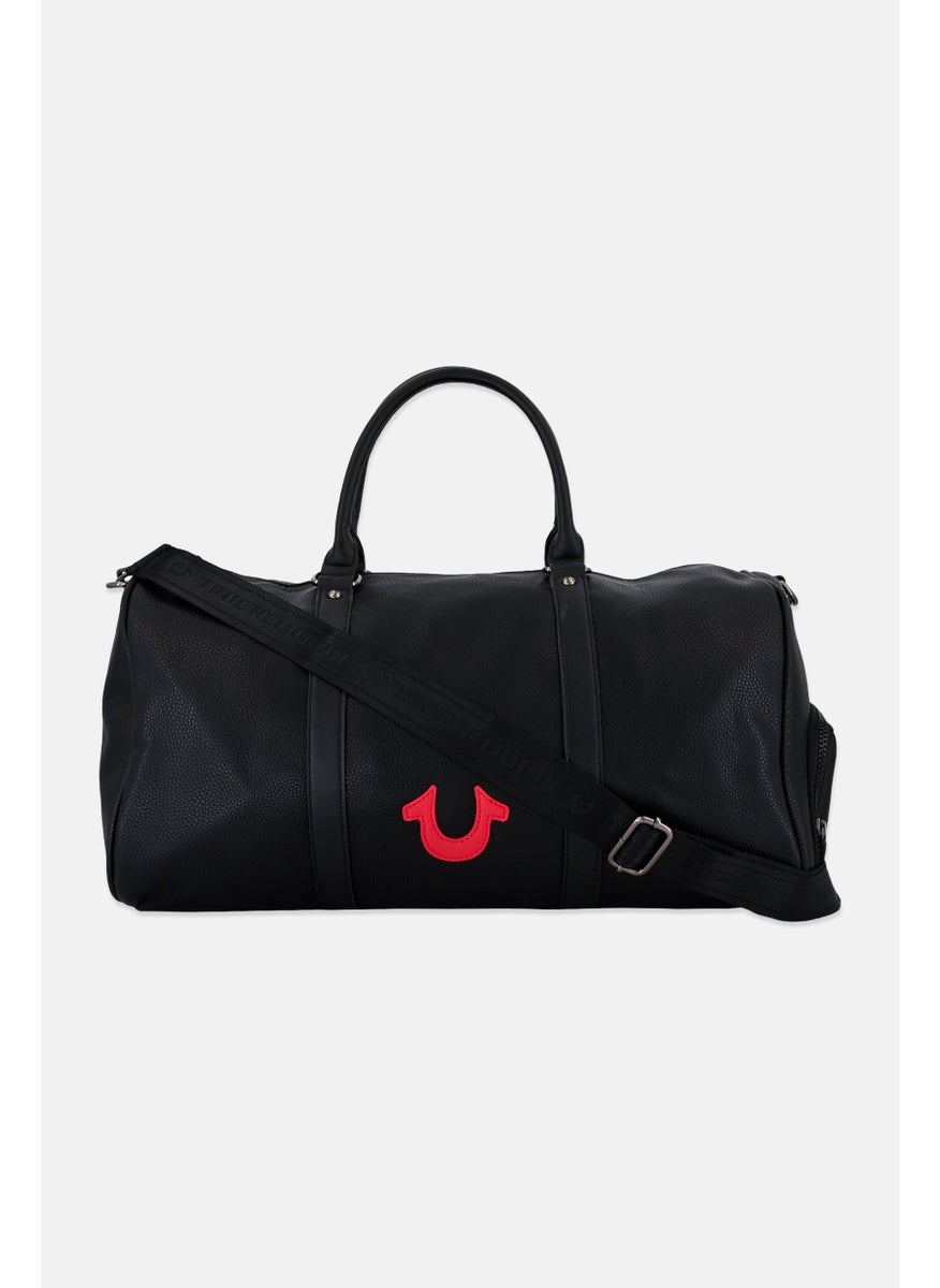 TRUE RELIGION Men Brand Logo Travel Bag 34 H X 44 L X 18 W cm, Black  - Image 1