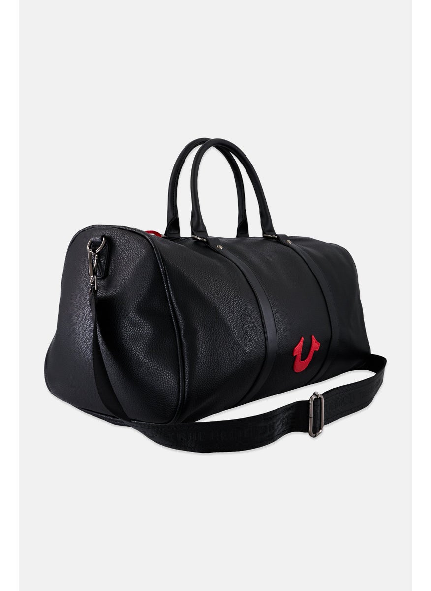 TRUE RELIGION Men Brand Logo Travel Bag 34 H X 44 L X 18 W cm, Black  - Image 2