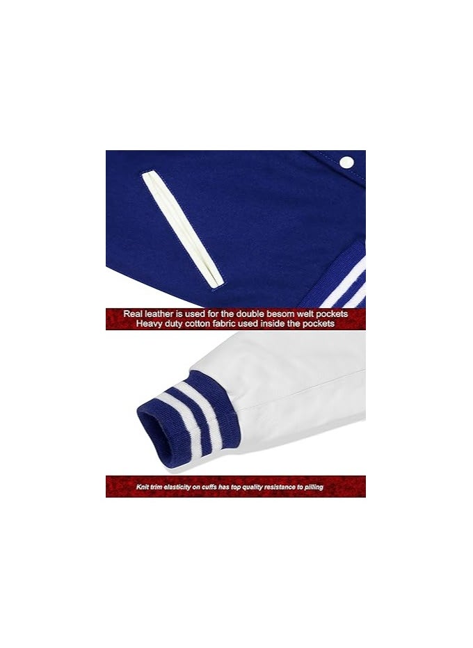 Generic - Unisex Varsity Jacket - Premium Quality, Multiple Color Combinations - Retro Style College Jacket for Men & Women - Image 1