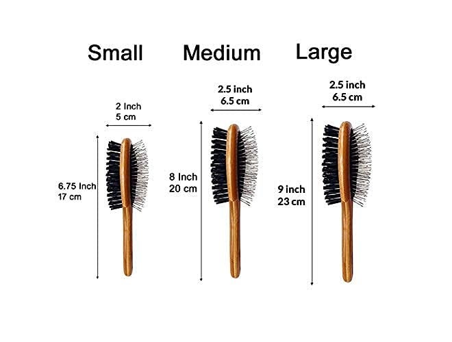 Western Era Eco Friendly Wood Pet Grooming & Deshedding Double Sided Pin & Bristle Brush for Long or Short haired Dogs and Cats (Small) - Image 5