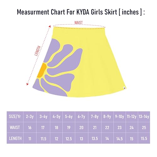 KYDA KIDS® Girls 100% Pure Cotton Skater Skirt with Attached Inner Shorts | Ideal for Summer Sports, Play & Casual Wear | Comfortable Fit for Girls Aged 15–16 Years Red - Image 4