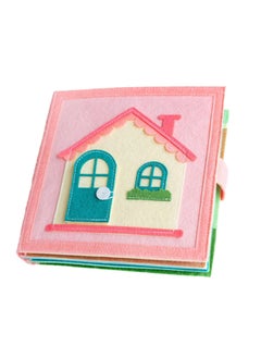 Generic Baby Cloth Book Early Education Toy Quiet Tear-Resistant 3D Montessori Cognitive Learning Plush Material Intelligent Development-Color:Pink House-Specifications:20*20cm  - Image 1