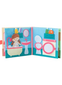 Generic Baby Cloth Book Early Education Toy Quiet Tear-Resistant 3D Montessori Cognitive Learning Plush Material Intelligent Development-Color:Pink House-Specifications:20*20cm  - Image 5
