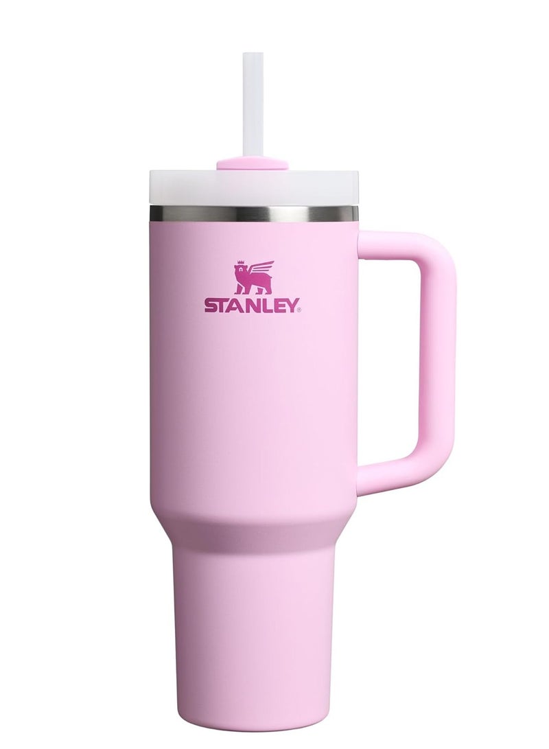كوب Quencher H2.0 FlowState المصنوع من الفولاذ المقاوم للصدأ والمعزول بالفراغ مع غطاء وقشة للماء والشاي المثلج أو القهوة والعصائر وغيرها، سعة 40 أونصة - Image 1