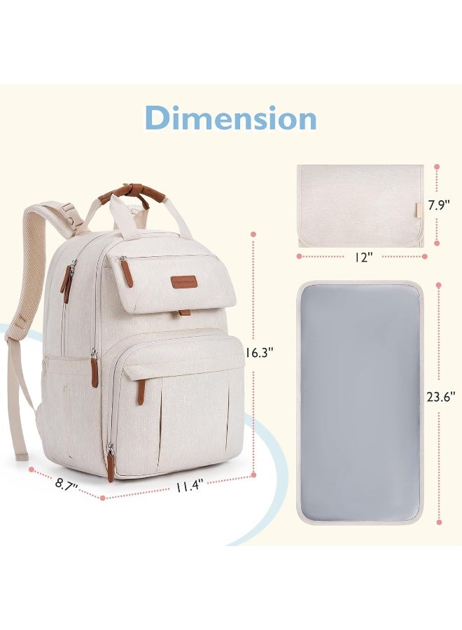 mommore Diaper Bag Backpack, Extra Large Diaper Bag for 2 Kids/Twins with Changing Pad for Travel Outdoors - Image 5