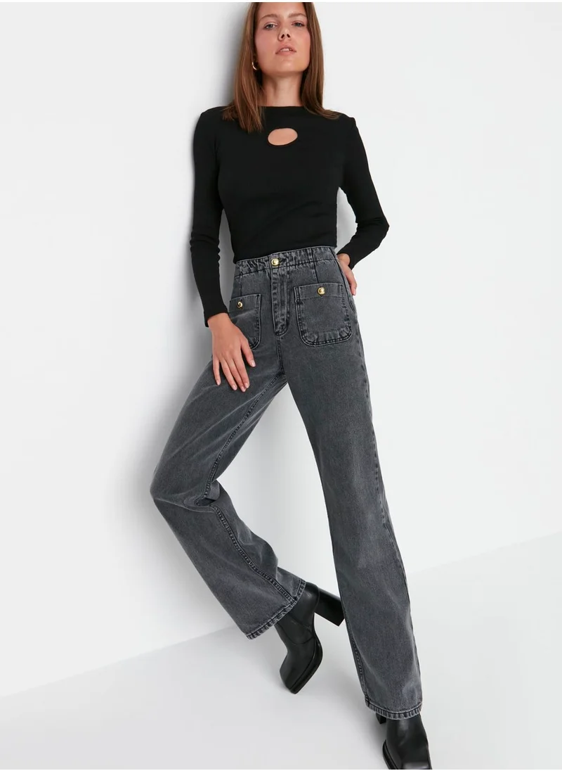 trendyol High Waist Wide Leg Jeans