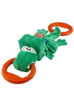 GIGWI GiGwi Iron Grip Alligator Plush Tug of War Dog Toy with TPR Handle, Tug of War Interactive Game  - Image 1