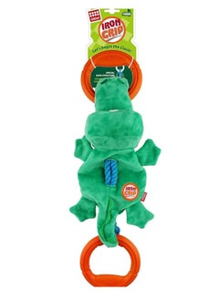GIGWI GiGwi Iron Grip Alligator Plush Tug of War Dog Toy with TPR Handle, Tug of War Interactive Game  - Image 3