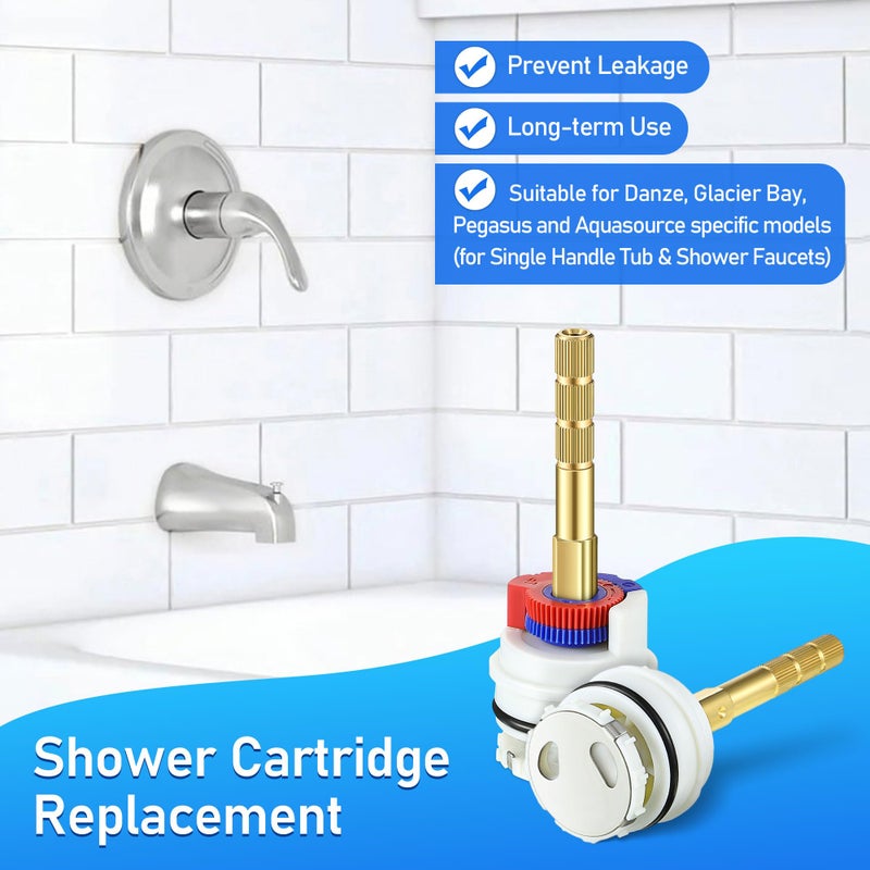 Dreyoo Round Stem Washerless Cartridge Compatible with Danze DA603567, Shower Cartridge Compatible with Glacier Bay and Pegasus Single Handle Tub/Shower Faucets with Temperature Limit Stops - Image 4