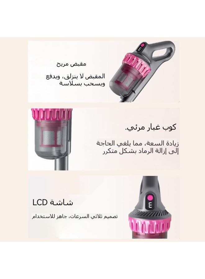 نيوب مكنسة كهربائية لاسلكية للاستخدام المنزلي، مكنسة يدوية خفيفة الوزن قابلة لإعادة الشحن مزودة بقوة شفط عالية لإزالة شعر الحيوانات الأليفة، والسجاد، والأرضيات الصلبة - Image 5