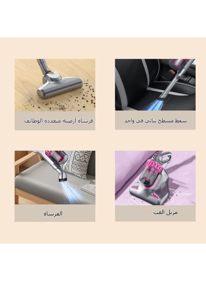 نيوب مكنسة كهربائية لاسلكية للاستخدام المنزلي، مكنسة يدوية خفيفة الوزن قابلة لإعادة الشحن مزودة بقوة شفط عالية لإزالة شعر الحيوانات الأليفة، والسجاد، والأرضيات الصلبة - Image 4