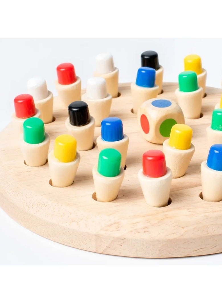 Wooden Memory Match Stick Puzzle Board Game Montessori Learning Toy for Children Cognitive Skills Development - Image 5