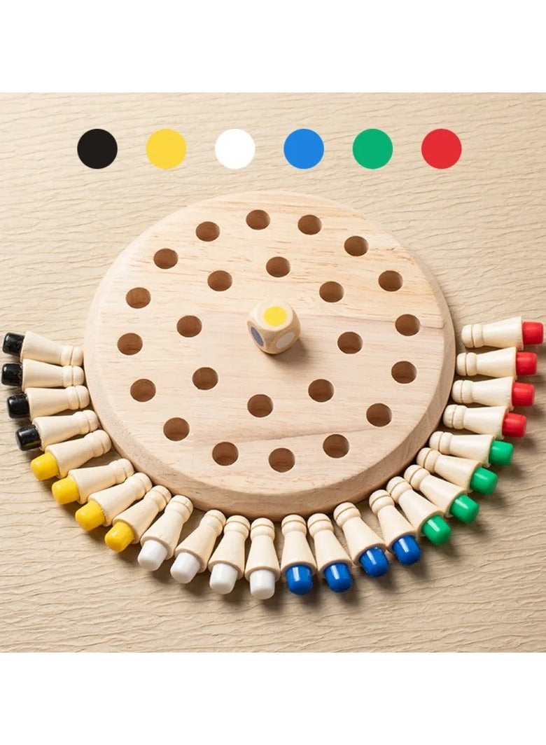 Wooden Memory Match Stick Puzzle Board Game Montessori Learning Toy for Children Cognitive Skills Development - Image 2