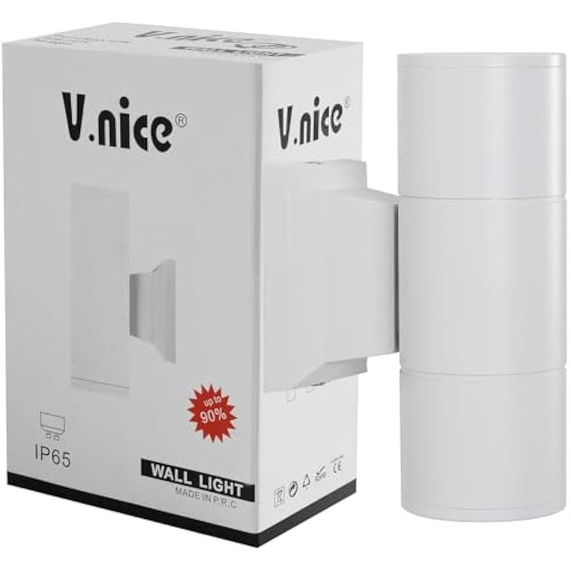 V.nice Outdoor Wall Light GU10 Up Down Light – IP65 Waterproof Exterior Sconce Lamp, 2 Sizes & 2 Colors, Aluminum Modern Wall Lamp for Porch, Patio, Doorway, Garden - Image 1