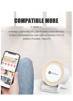 ProOne 4-in-1 Wireless Charger ProOne PSG40, Night Light or Gradient Lamp, Bluetooth Speaker & Mobile Stand – Perfect for Bedroom, Bedside, Room Decor & Gift (Black)  - Image 3