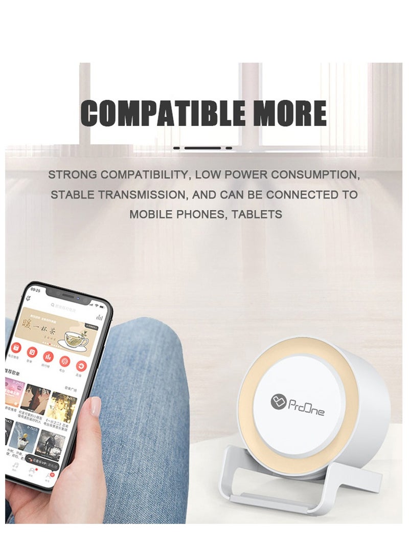 ProOne 4-in-1 Wireless Charger ProOne PSG40, Night Light or Gradient Lamp, Bluetooth Speaker & Mobile Stand – Perfect for Bedroom, Bedside, Room Decor & Gift (Black)  - Image 3