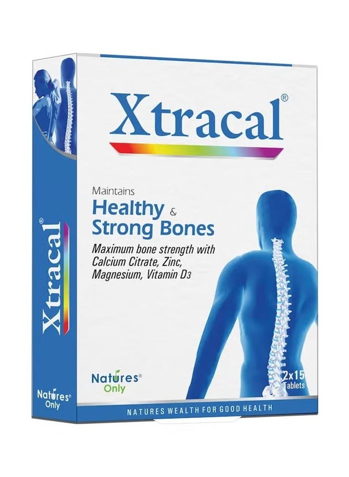 Xtracal Maxium bone strength with Calcium Citrate, Zinc, Magnesium, Vitamin D3 Tablets 30's