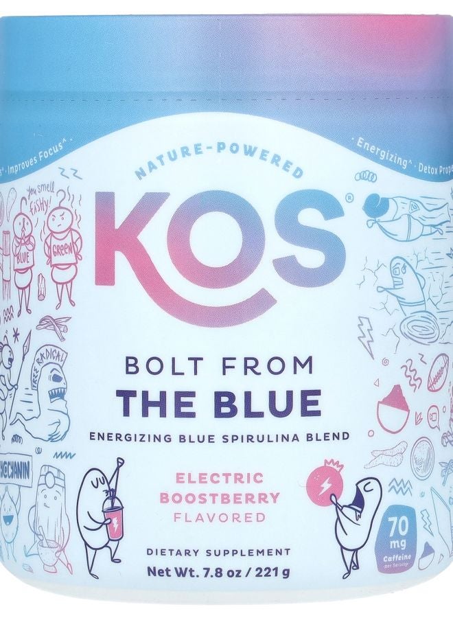 KOS Bolt From The Blue Energizing Blue Spirulina Blend Electric Boostberry 7.8 oz (221 g)