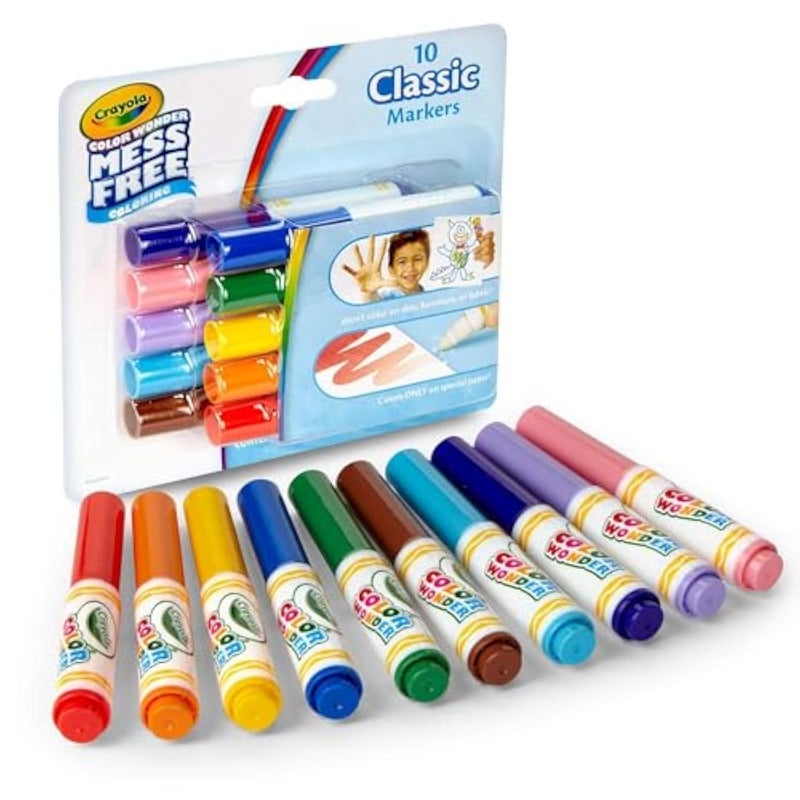 Crayola Color Wonder Markers, Mess Free Coloring, 10 Count, Gift for Kids, Age 3, 4, 5, 6 - Image 1