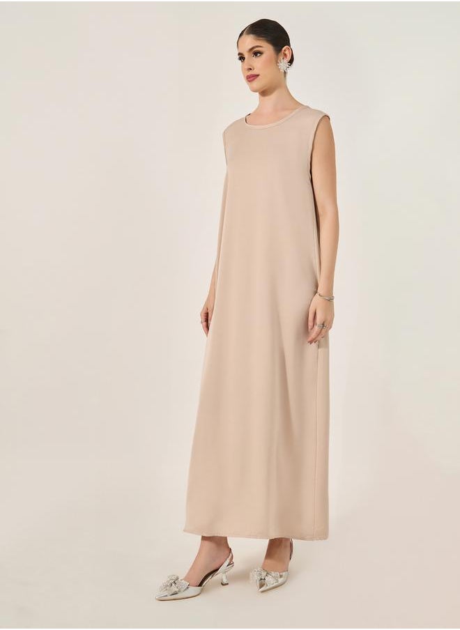 Styli - Embellished A-Line Open Abaya - Image 1