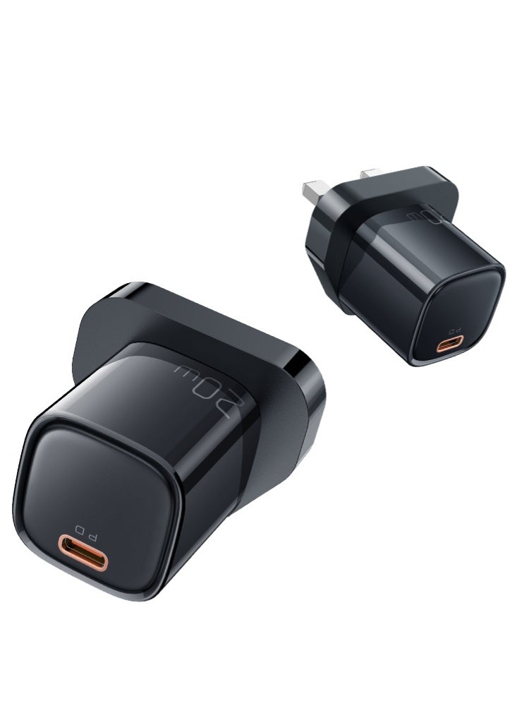 مكدودو شاحن Mcdodo CH-4011 بقدرة 20 واط USB-C PD شحن سريع قابس بريطاني (UK) لون أسود بمنفذ Type-C واحد - Image 2