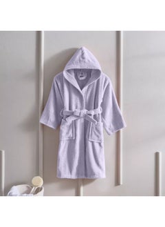 BYFT Daffodil (Lilac) Premium 6 Year Kids Hooded Bathrobe (108x104 Cm) Terry Cotton, Highly Absorbent and Quick dry, Hotel and Spa Quality Bathrobe for Boy and Girl-400 Gsm  - Image 1