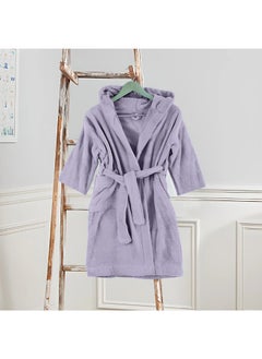 BYFT Daffodil (Lilac) Premium 6 Year Kids Hooded Bathrobe (108x104 Cm) Terry Cotton, Highly Absorbent and Quick dry, Hotel and Spa Quality Bathrobe for Boy and Girl-400 Gsm  - Image 2