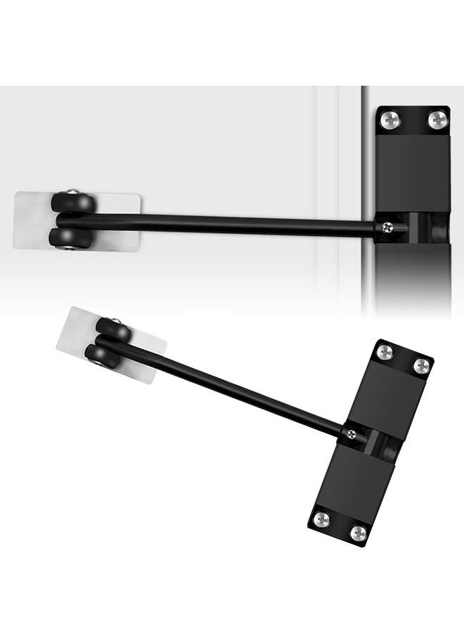 Thoraya - Safety Spring Door Closers Stainless Steel Strong Buffering Perfect Closure Punch Free Automatic Door Closer for Wooden Doors - Image 1