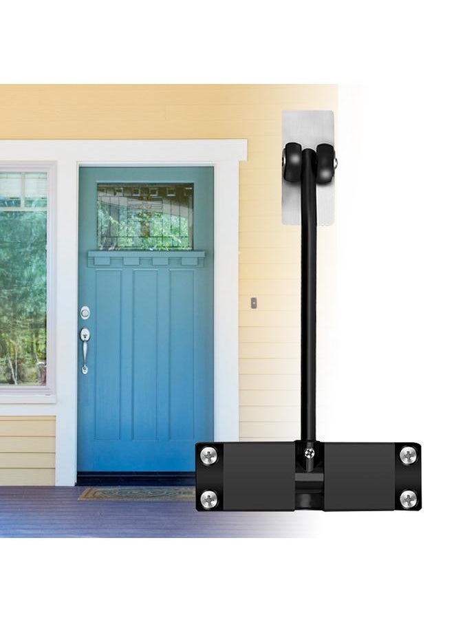 Thoraya - Safety Spring Door Closers Stainless Steel Strong Buffering Perfect Closure Punch Free Automatic Door Closer for Wooden Doors - Image 1