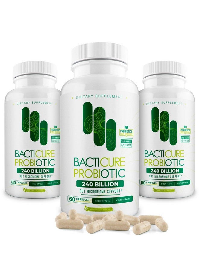Bacticure, Natural Product, Set of 3 Bottles, Total per Bottle 60 Capsules, Immune System Support, Patented Formula, Original Product - Image 1
