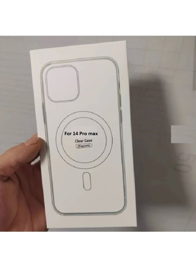Silicone Magnetic Case for iPhone 14 Pro Max Compatible with [Mag-safe] All-Round Protection, Shockproof Clear  - Image 2