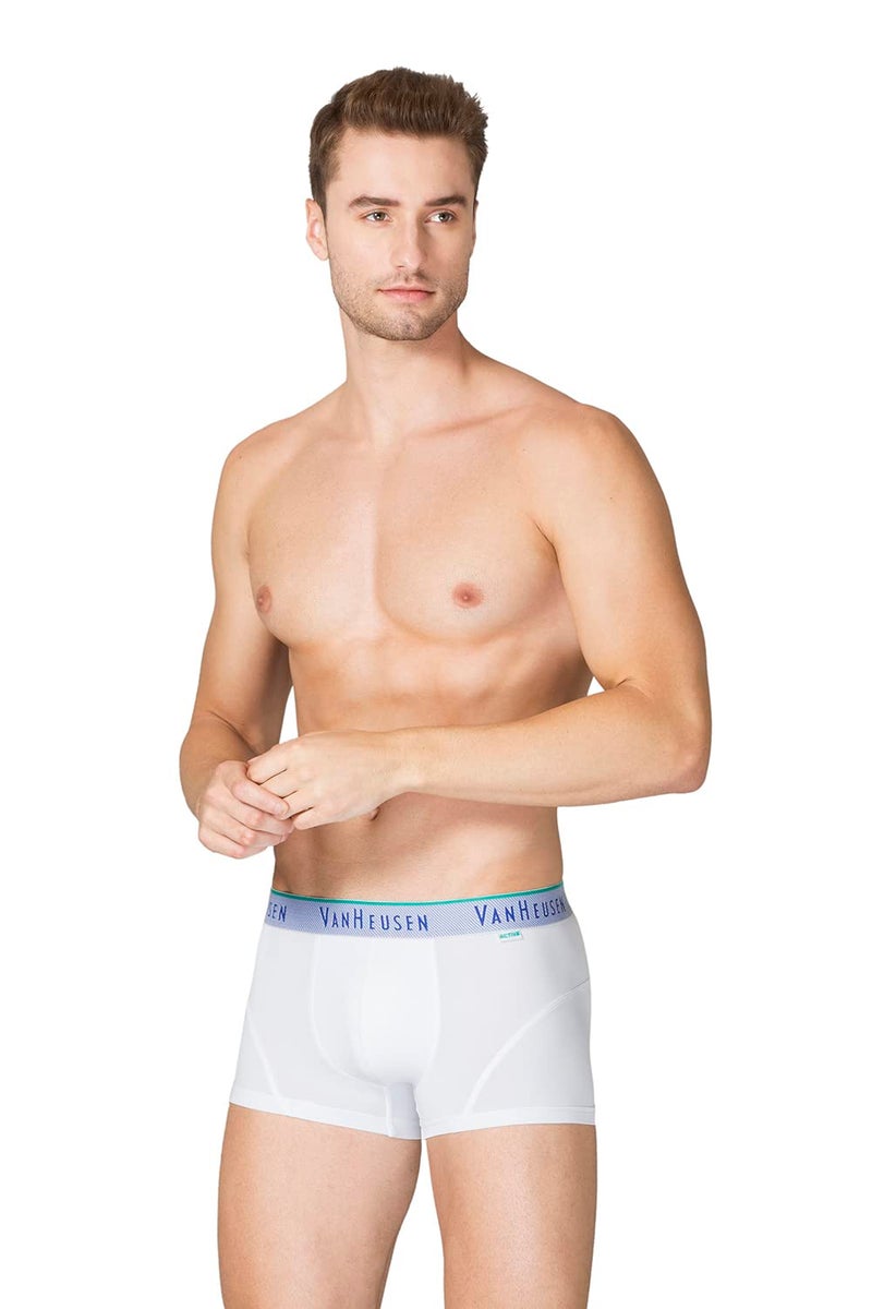 Van Heusen Men Breathable AIR Series Active Trunks - Polyamide Spandex - Swift Dry, Elasticized Waistband_40045_White01_S White - Image 2