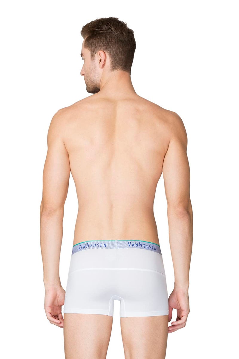Van Heusen Men Breathable AIR Series Active Trunks - Polyamide Spandex - Swift Dry, Elasticized Waistband_40045_White01_S White - Image 3