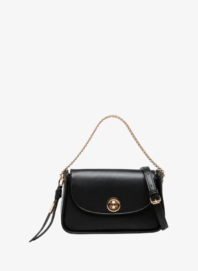 Sasha Sasha Solid Crossbody Bag with Twist Lock Closure