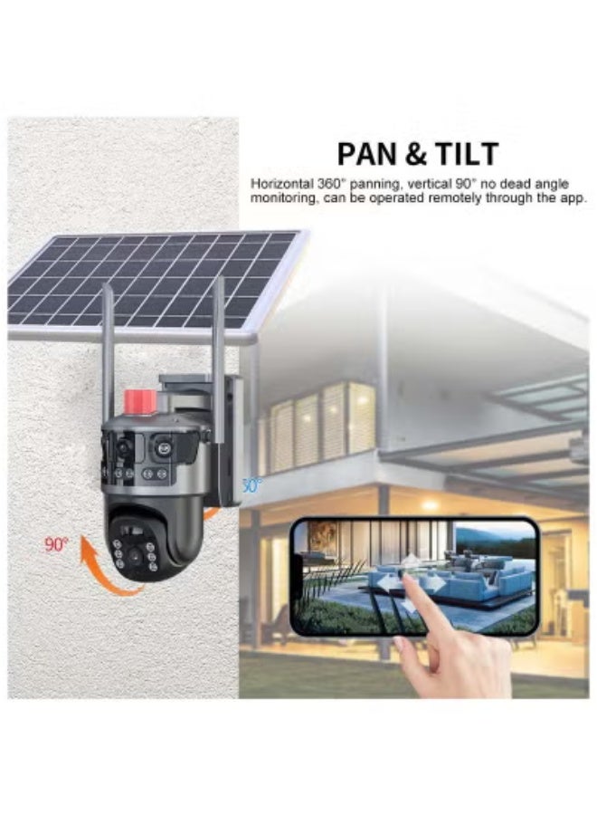 JAJEEK VC13-4G PRO Solar Security Camera – 6MP/8MP HD Wireless Outdoor CCTV with AI Motion Detection | 4G SIM Card Support + WiFi | Full Color Night Vision, 2-Way Audio, Remote App View | Solar-Powered Waterproof Surveillance Cam for Farms, Parking, & Homes - Image 3