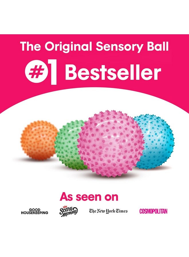 Edushape Sensory Ball for Baby - 7" Transparent Pink, Enhances Gross Motor Skills for Kids 6 Months & Up - Image 3