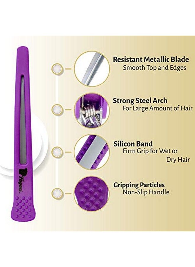Fagaci Firm Grip Hair Clips For Styling Sectioning With Silicone Band Duckbill Hair Styling Clips Durable Alligator Hair Clips For Women Long Duck Billed Hair Clips Salon Large Hair Clips For Hair - Image 4