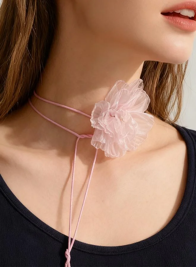 Lace Flower Long Necklace