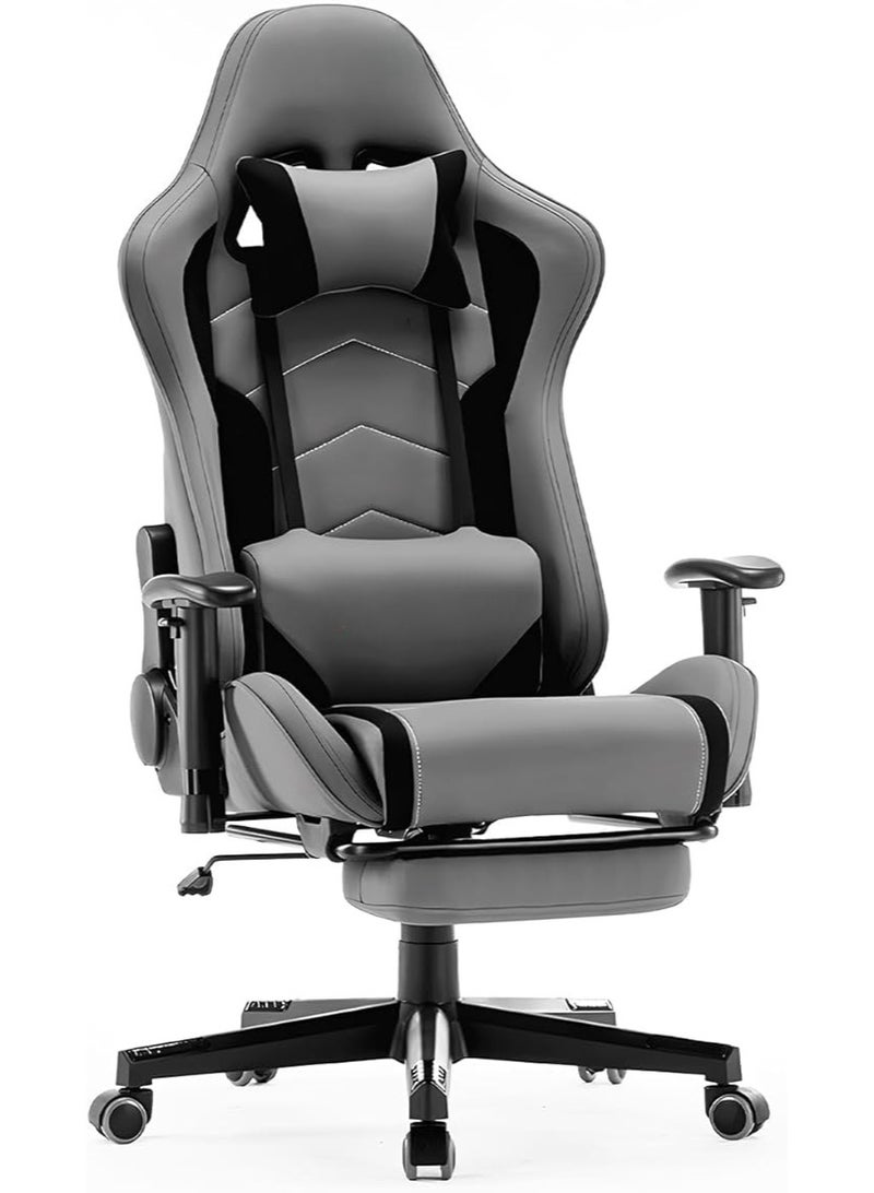 Gaming and Office Chair with Adjustable Backrest Headrest and Lumbar Cushion Comfortable Computer Chair for Long Sitting Hours - Image 1