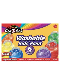 Cra-Z-Art Cra-Z-Art Glitter Washable Kid's Paint 2oz 6 Color Set  - Image 1