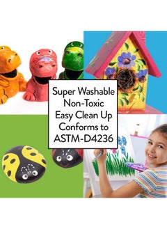 Cra-Z-Art Cra-Z-Art Glitter Washable Kid's Paint 2oz 6 Color Set  - Image 4