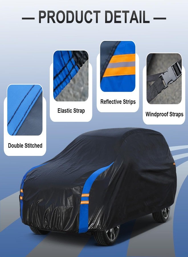 Molebt SUV Car Cover Waterproof All Weather for Automobiles, Full Exterior Covers for Jeep (170-181 inch) Universal Fit for Toyota RAV4, Jeep Compass, etc. Rain Winter Sun Snow Protection. - Image 3
