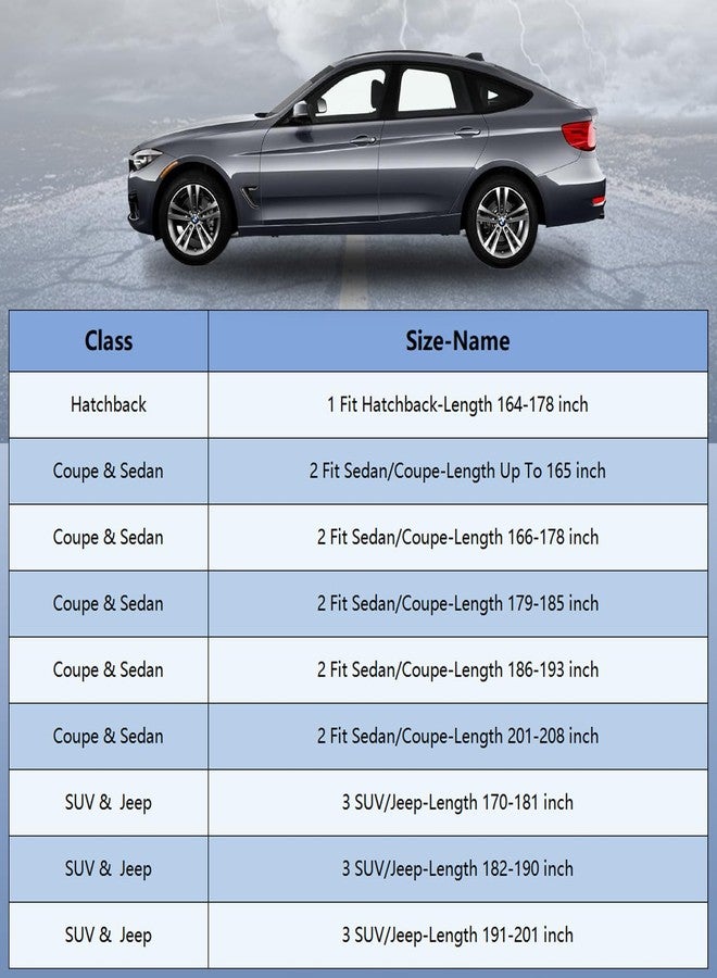 Molebt SUV Car Cover Waterproof All Weather for Automobiles, Full Exterior Covers for Jeep (170-181 inch) Universal Fit for Toyota RAV4, Jeep Compass, etc. Rain Winter Sun Snow Protection. - Image 5